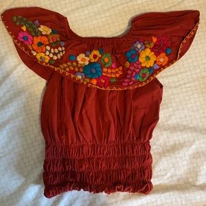 Mexican off the shoulder blouse. Size small.